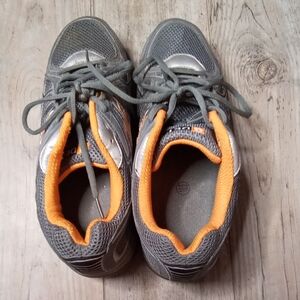 G-Defy Gray & Orange Sneakers, Men's Size 10.5, Orthopedic Athletic Shoes